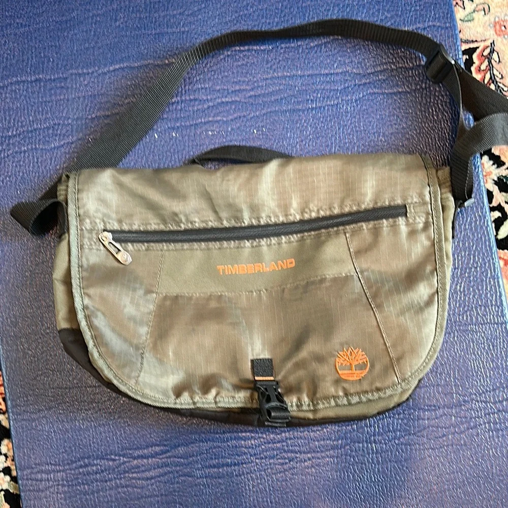 Timberland Green Messenger Bag Practical Durable Design